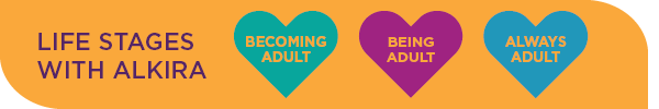 A decorative banner image for Alkira's Life Stages Framework