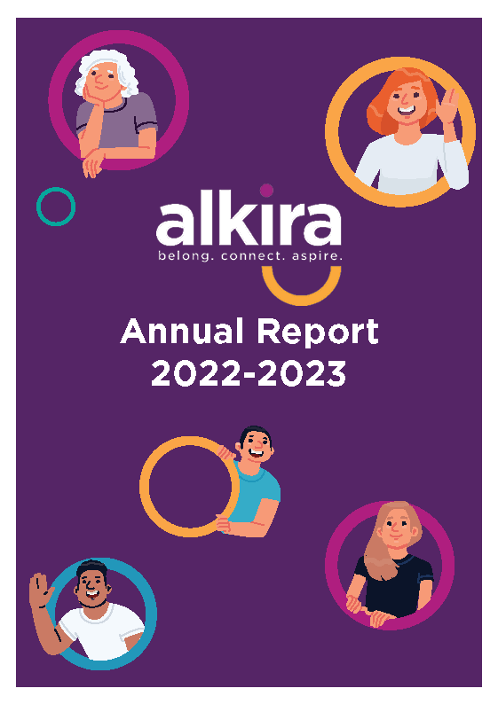 Alkira Disability Services Annual Report 2023 Front Cover