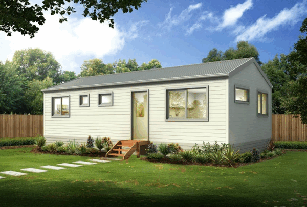 A rendered photo of what the new bungalow will look like.