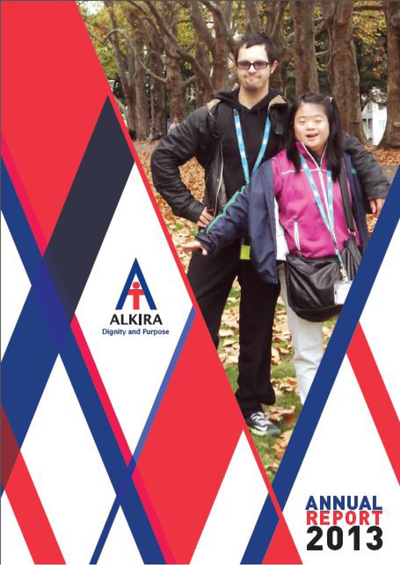Alkira Disability Services 2013 Annual Report Front Cover
