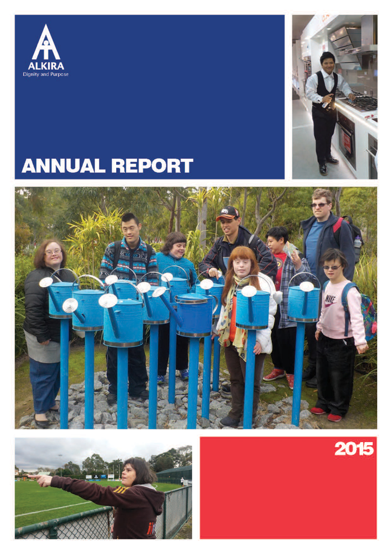Alkira Disability Services 2015 Annual Report Front Cover