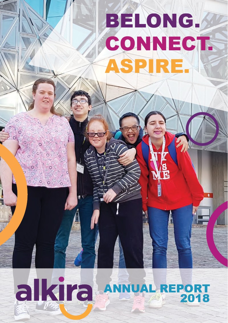 Alkira Disability Services 2018 Annual Report Front Cover