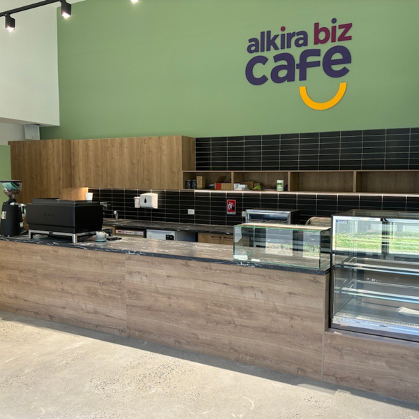 Kitchen fit out in the AlkiraBiz Cafe that Kitchen Shack assisted with.