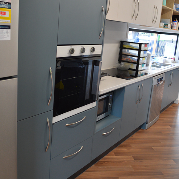 Kitchen cabinetry that Kitchen Shack donated in the Springfield Centre.