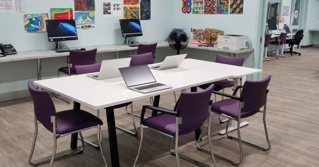 New flooring, fresh paint and electrical installation provided by funded from Hugh D.T Williamson.