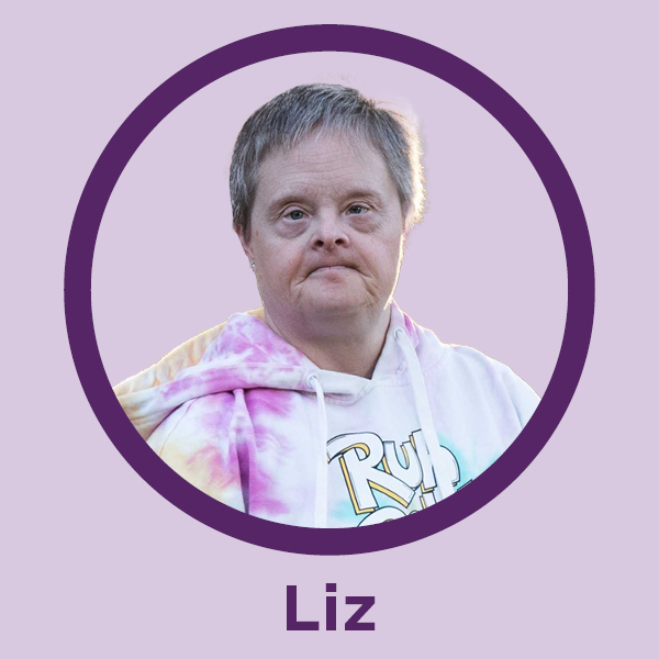 A headshot photo of Liz, a member of the 2026 Alkira Participant Committee representing Thurston Street Centre.